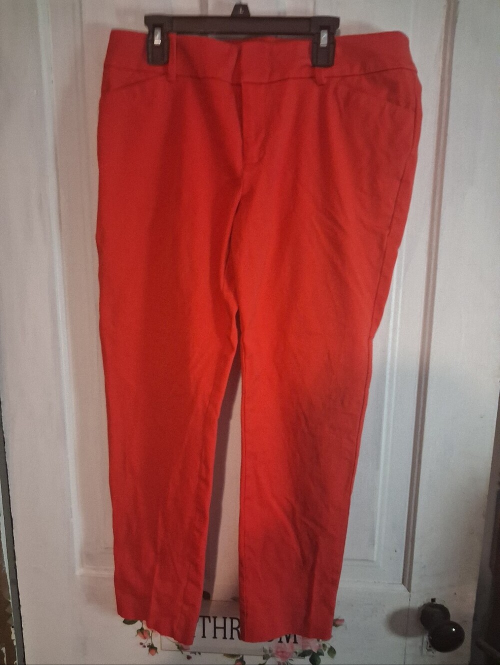 Merona Orange Stretch Pants Size 12 Ankle Cut
